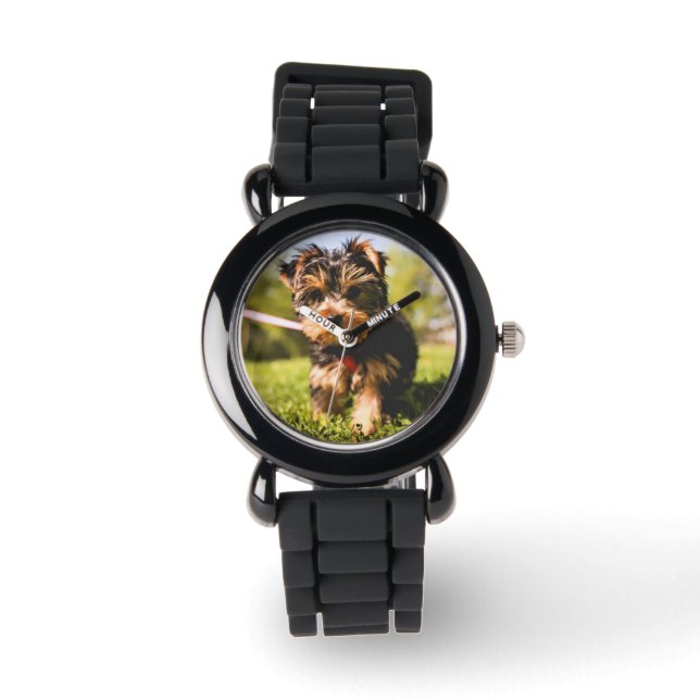 Niedliche Hundeuhren Armbanduhr (Vorderseite)