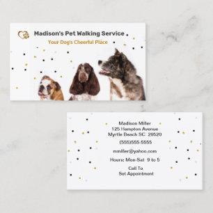 Niedliche Hundewalker/Sitzplatzkarte Visitenkarte