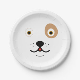 Niedliche Hundewand Pappteller