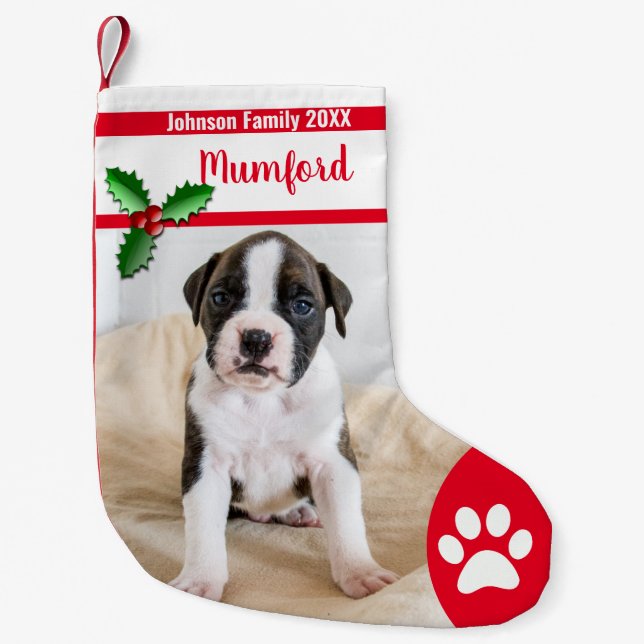 Niedliche HundeweihnachtsStrümpfe - Kleiner Weihnachtsstrumpf (Vorderseite)