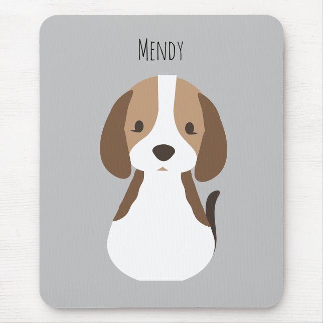 Niedliche Hundsmuster Mousepad (Vorne)