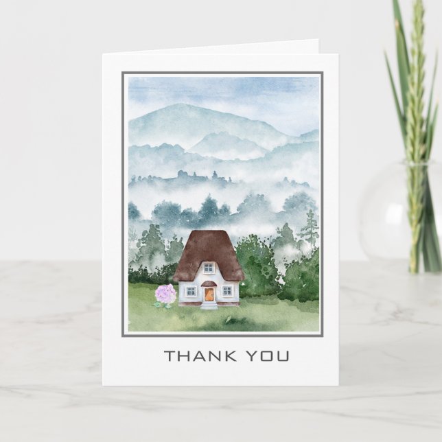 Niedliche Hütte Realtor oder Hypothekenkarte Viele Dankeskarte (Vorderseite)