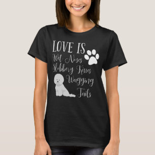 Niedliche I Liebe des Bichon Frise HundeT - T-Shirt