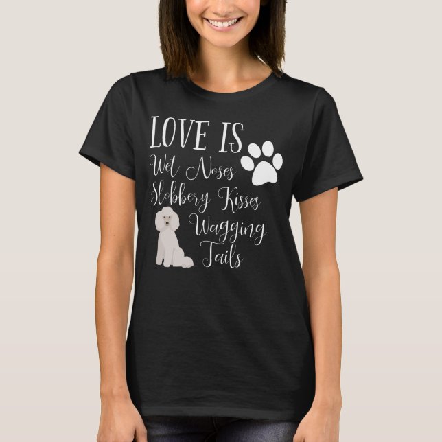 Niedliche I Liebe des Pudel-HundeT - Shirt-mein T-Shirt (Vorderseite)