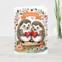 Niedliche Igel Hedgehugugs Personalisiertes Jubilä