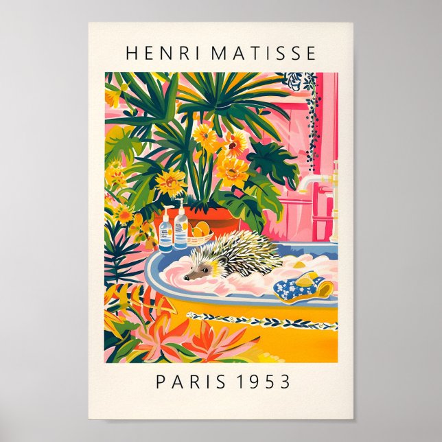 Niedliche Igel Kunstdrucke, Maximalistische Dekora Poster (Vorne)