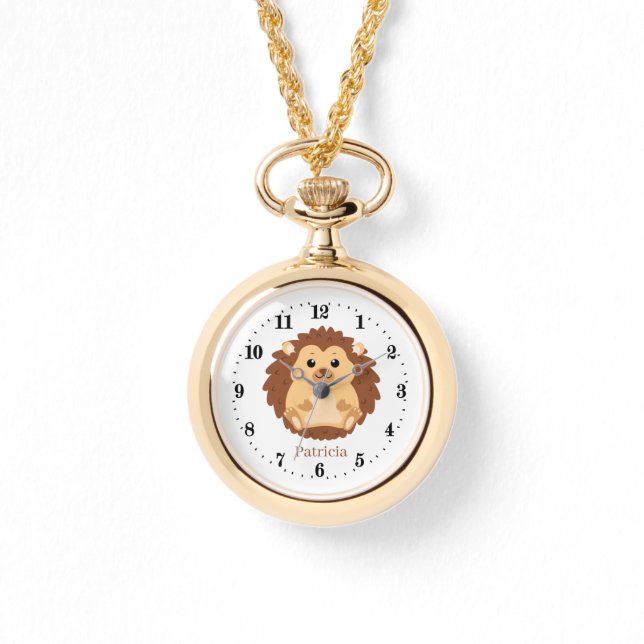 niedliche Igel-Liebhaber fügen Namen hinzu Armbanduhr (Vorderseite)