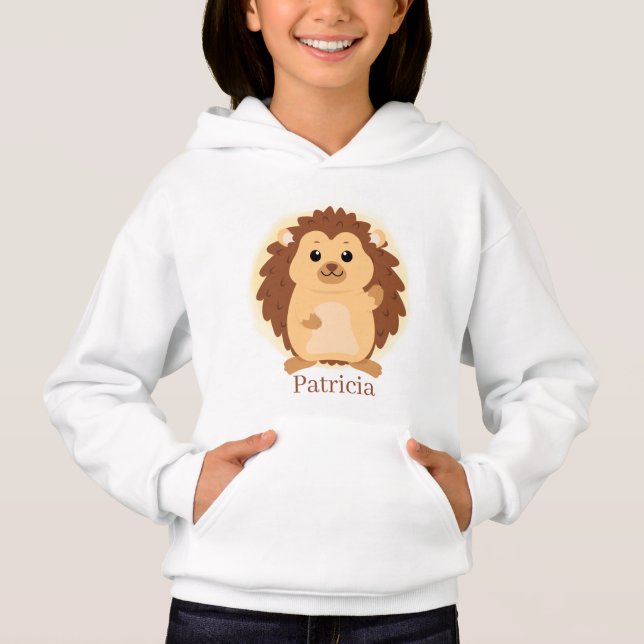 niedliche Igel-Liebhaber fügen Namen hinzu Hoodie (Vorderseite)
