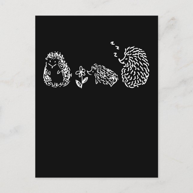 Niedliche Igel Postkarte (Vorderseite)