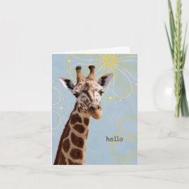 niedliche Ikone Giraffe einfach Hallo denken Sie a Karte