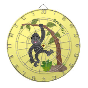Niedliche Illustration des Baby Gorilla Cartoon Dartscheibe
