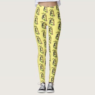 Niedliche Illustration des Baby Gorilla Cartoon Leggings