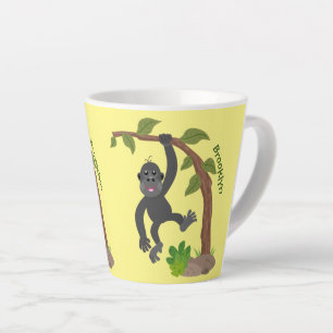 Niedliche Illustration des Baby Gorilla Cartoon Milchtasse