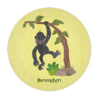 Niedliche Illustration des Baby Gorilla Cartoon