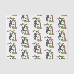 Niedliche Illustration des Baby Gorilla Cartoon Seidenpapier