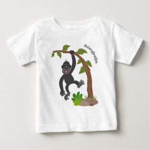 Niedliche Illustration des Baby Gorilla Cartoon T-shirt