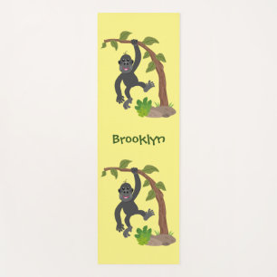 Niedliche Illustration des Baby Gorilla Cartoon Yogamatte
