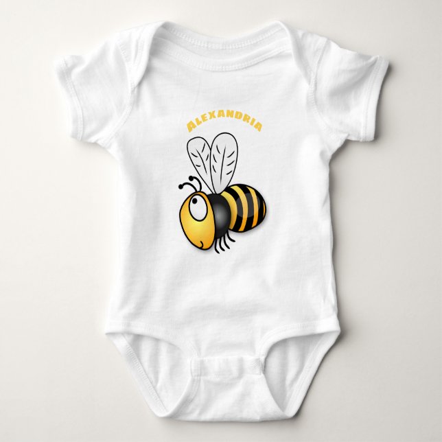 Niedliche Illustration des beglückten Cartoon Baby Strampler (Vorderseite)