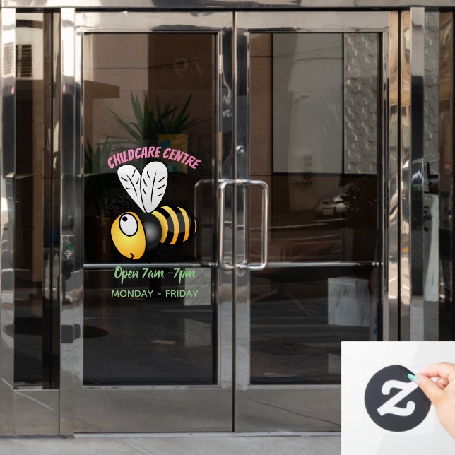 Niedliche Illustration des beglückten Cartoon Fensteraufkleber (Büro Tür)