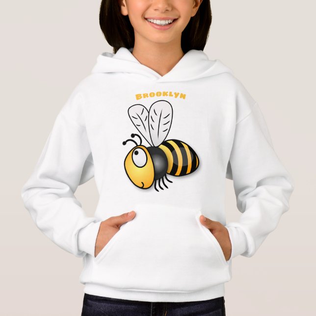 Niedliche Illustration des beglückten Cartoon Hoodie (Vorderseite)