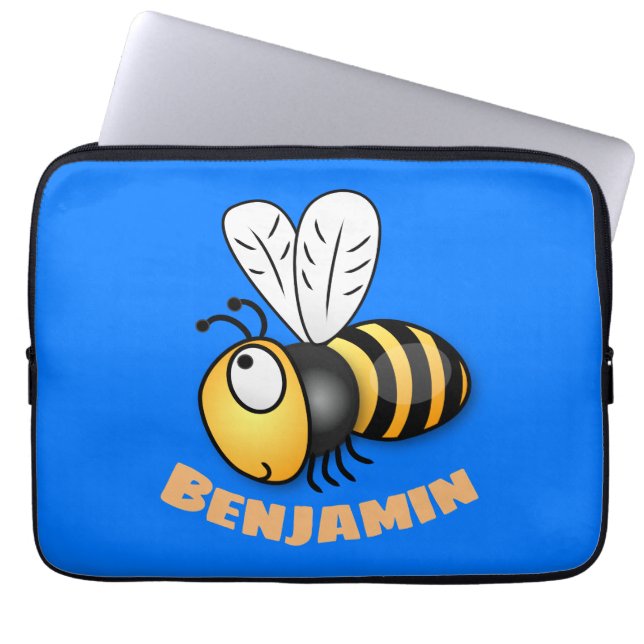 Niedliche Illustration des beglückten Cartoon Laptopschutzhülle (Vorderseite)