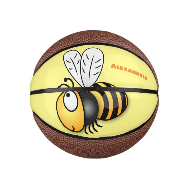 Niedliche Illustration des beglückten Cartoon Mini Basketball (Vorderseite)