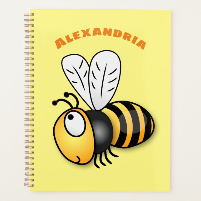 Niedliche Illustration des beglückten Cartoon Planer (Vorderseite)