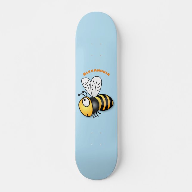 Niedliche Illustration des beglückten Cartoon Skateboard (Vorne)