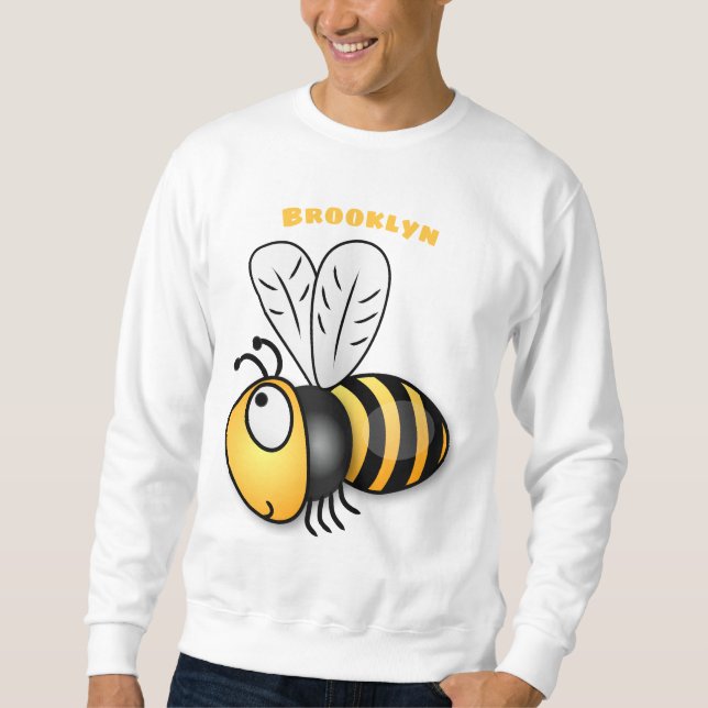 Niedliche Illustration des beglückten Cartoon Sweatshirt (Vorderseite)