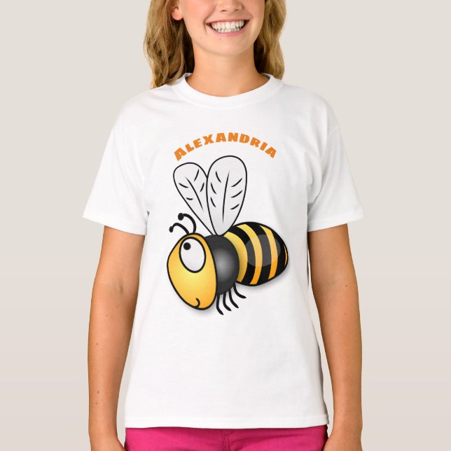 Niedliche Illustration des beglückten Cartoon T-Shirt (Vorderseite)