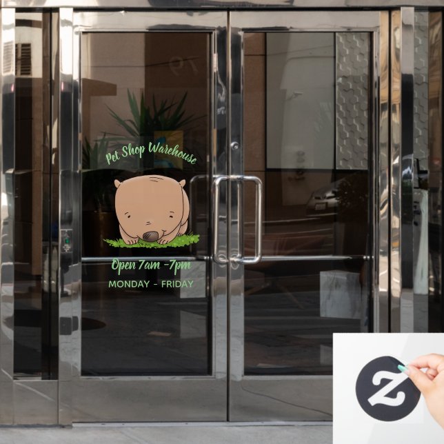 Niedliche Illustration des Cartoon Fensteraufkleber (Büro Tür)