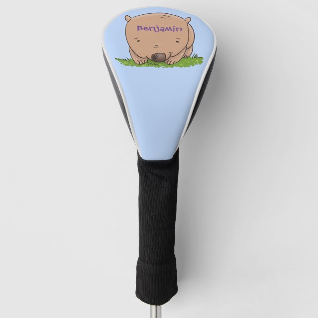 Niedliche Illustration des Cartoon Golf Headcover (Vorderseite)