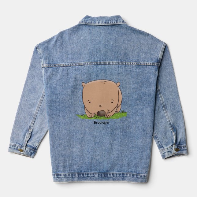 Niedliche Illustration des Cartoon Jeansjacke (Rückseite)