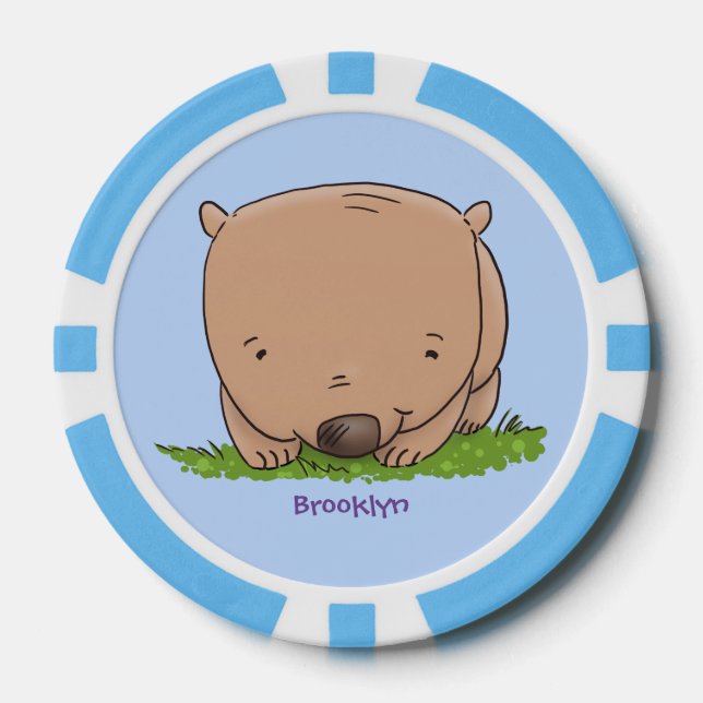 Niedliche Illustration des Cartoon Pokerchips (Vorderseite)