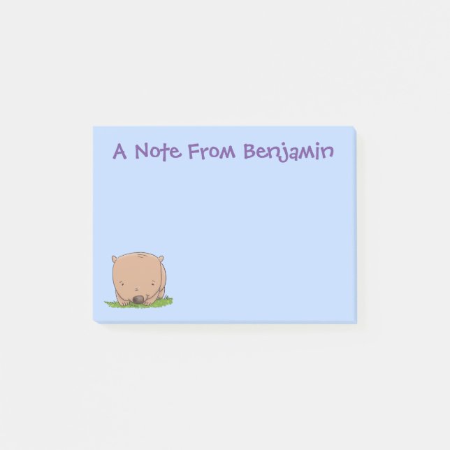 Niedliche Illustration des Cartoon Post-it Klebezettel (Vorderseite)