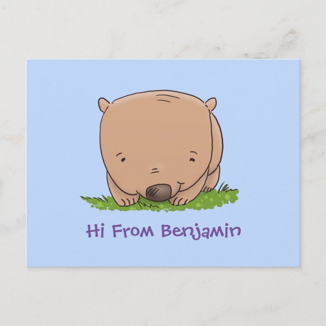 Niedliche Illustration des Cartoon Postkarte (Vorderseite)