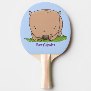 Niedliche Illustration des Cartoon Tischtennis Schläger