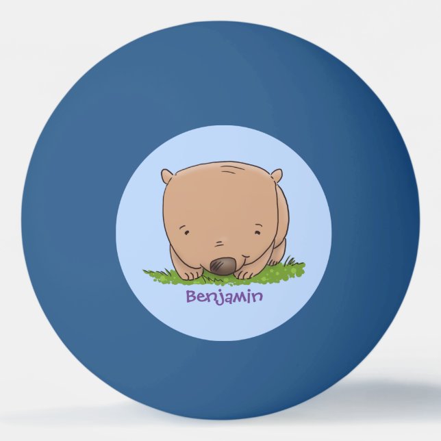 Niedliche Illustration des Cartoon Tischtennisball (Vorderseite)