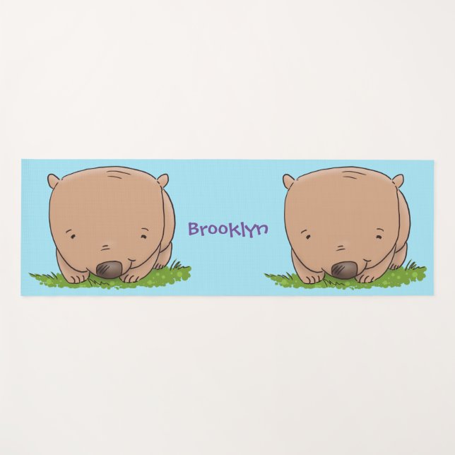 Niedliche Illustration des Cartoon Yogamatte (Vorderseite (Horizontal))