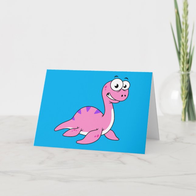 Niedliche Illustration des Loch Ness Monsters. Karte (Vorderseite)