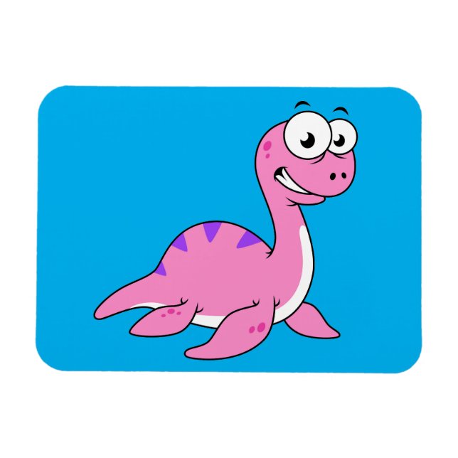Niedliche Illustration des Loch Ness Monsters. Magnet (Horizontal)