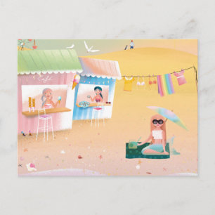 Niedliche Illustration des Tages der Postkarte