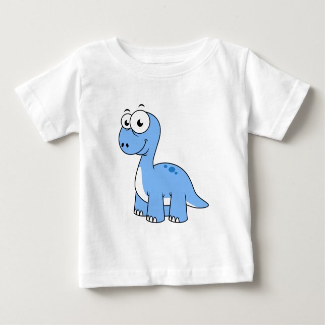 Niedliche Illustration eines Brontosaurus. Baby T-shirt (Vorderseite)