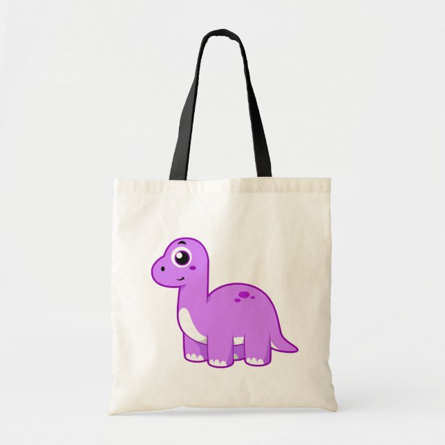 Niedliche Illustration eines Brontosaurus Dinosaur Tragetasche (Vorne)