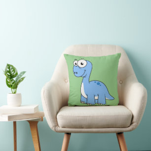 Niedliche Illustration eines Brontosaurus. Kissen