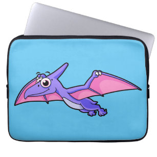 Niedliche Illustration eines fliegenden Pterodakty Laptopschutzhülle