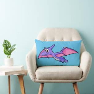 Niedliche Illustration eines fliegenden Pterodakty Lendenkissen