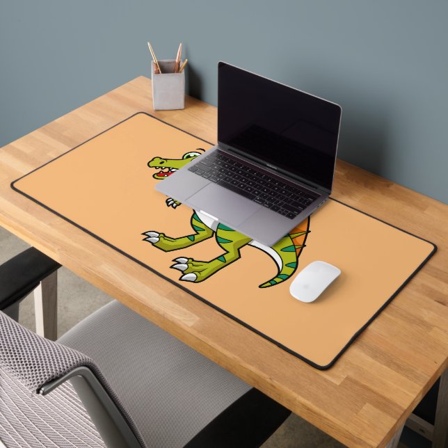 Niedliche Illustration eines lächelnden Spinosauri Schreibtischunterlage (Büro 2)