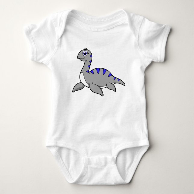 Niedliche Illustration eines Loch Ness Monsters. Baby Strampler (Vorderseite)
