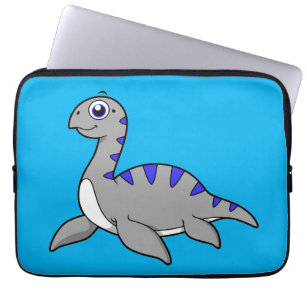 Niedliche Illustration eines Loch Ness Monsters. Laptopschutzhülle